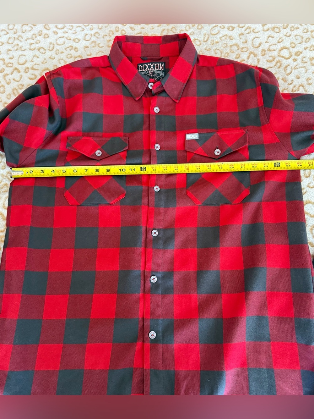 Dixxon 50/50 Flannel LT Men’s Nib Shirt 
Red and Grey Plaid Size: XXL - Picture 6 of 8